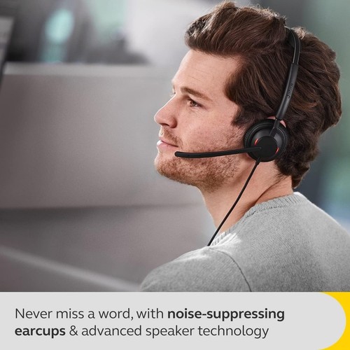Casque stéréo filaire Jabra Engage 50 II avec contrôle d'appel de liaison, antibruit - Photo 7/10