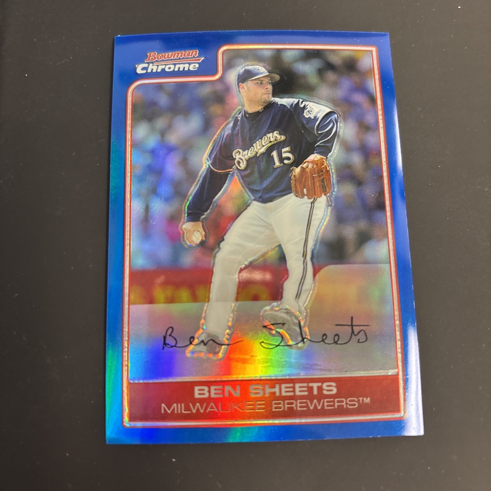 2006 Bowman Chrome - Ben Sheets #43 Blue Refractor /150