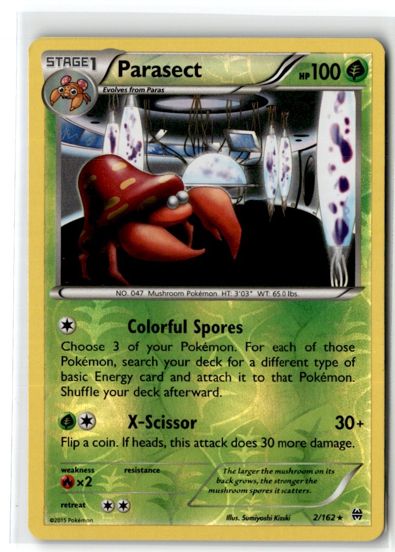 2015 XY - BREAKthrough Parasect #2 Stage 1/Rare Reverse Holo