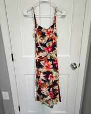 2 Forever 21 Size S Floral Open Tie Back Midi Dress