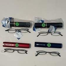 NEW Slim Tube Pocket Readers Reading Glasses in Aluminum Pen Case 1.75 Strength