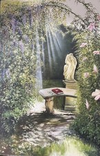 Oil Painting “Statue in pergola” By JEMyatt