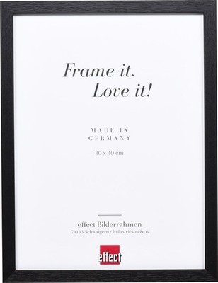 Effect Holzrahmen Profil 33 schwarz 18x27 cm Antireflexglas