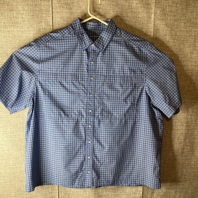 Port Authority Short Sleeve UV Daybreak Shirt - 4XL - Blue Check- W961