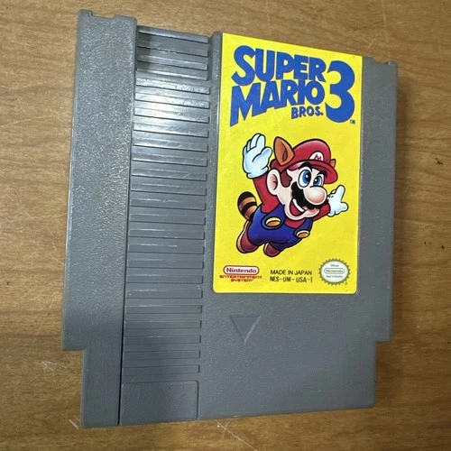 Vintage Super Mario Bros 3 1985 Original NES Game Cartridge Authentic Nintendo