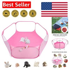 Portable Small Animal Playpen - 47" x 39.4" Perfect for Hamsters  Guinea Pigs