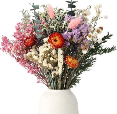 30 Stück Trockenblumenstrauß Trockenblumen Deko Getrocknete Blumen Natürlich