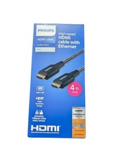 Z1N Philips 4ft Premium High Speed HDMI Cable with Ethernet 4k 60Hz HDR