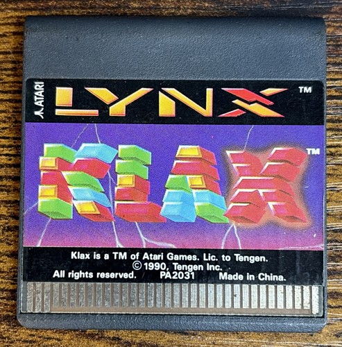 Klax (Atari Lynx, 1990) Tested Working Free Shipping
