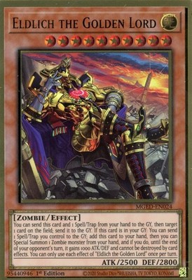 YUGIOH: 1X Eldlich the Golden Lord MGED-EN024 Premium Gold Rare NM