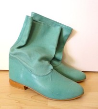 Schöne d-co copenhagen Stiefel Schuhe Damen feines Echtleder Gr.39 UK 6 türkis