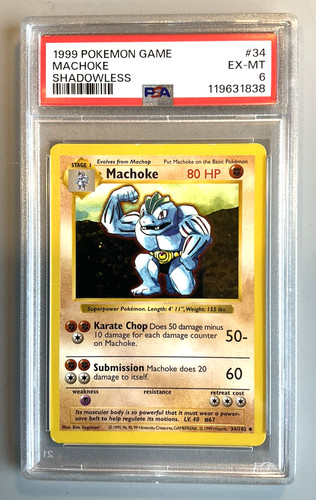 Machoke (Shadowless) graded PSA 6 for sale on eBay