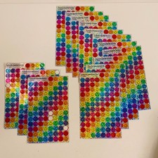 11 Full 3 Partial Sheets Trend Stickers Colorful Sparkle Smiles 90/Page T-46505