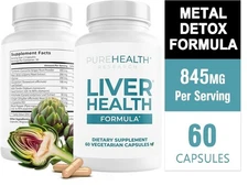 PureHealth Research Metal Detox - Relieve Fatigue, Headaches, Brain Health 60