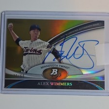 topps 2011 bowman platinum alex wimmers #bpa-aw auto /50 twins baseball card