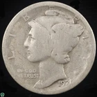 1921-P Mercury  Dime - About Good Details - Mintage of: 1,230,000 - R4.6