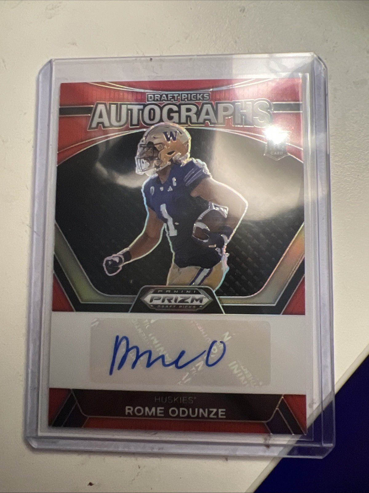 2024 Panini Prizm Draft Picks Autographs Rome Odunze Red Prizm /199 (AU, RC)