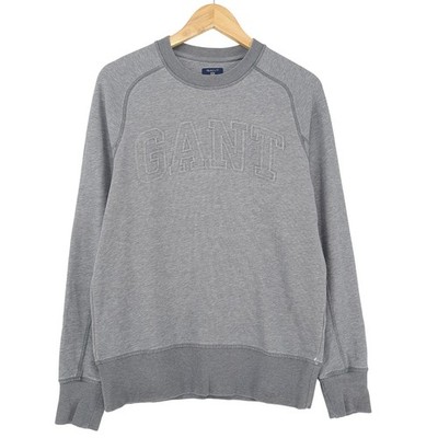 GANT Sweatshirt Jumper Pullover Men Grey Cotton Sn5 Size M