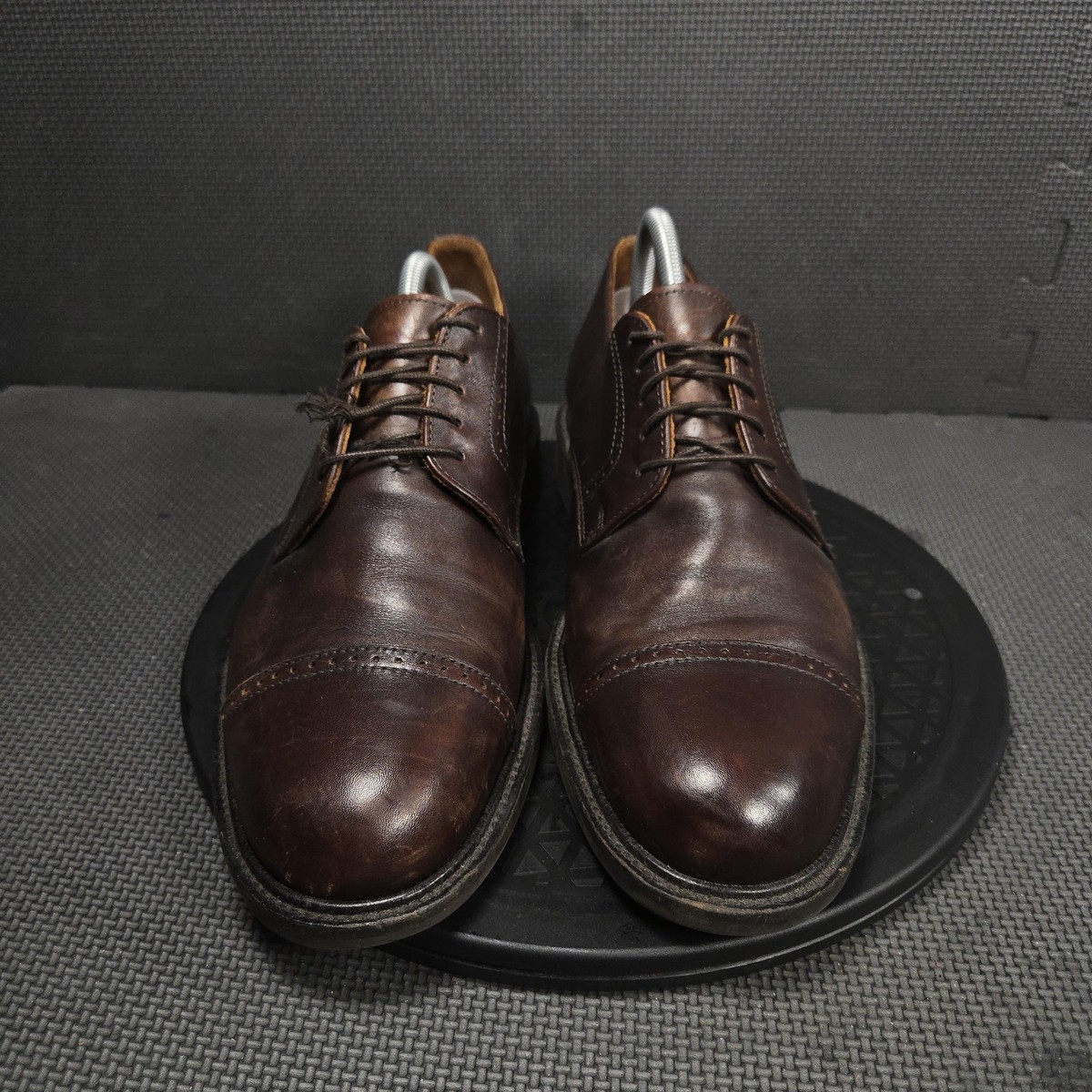 Johnston & Murphy Shoes Mens Size 9.5 Brown Leather Cap Toe  display picture 1