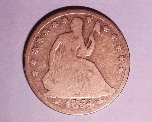 1854-O SEATED LIBERTY HALF DOLLAR  ***409-6