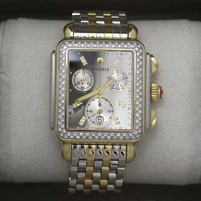 Michele Deco Diamant Chronograph Damenarmbanduhr MWW06A000805