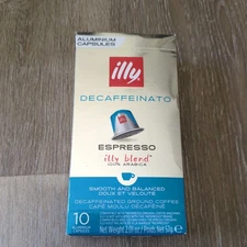 10 PK Illy Espresso Decaffeinato Decaf Nespresso® Compatible Arabica Capsules