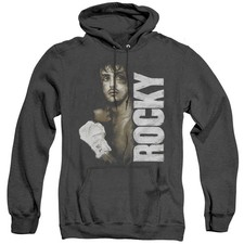 Rocky Painted Rocky Mens Heather Hoodie Black Officially Licensed
