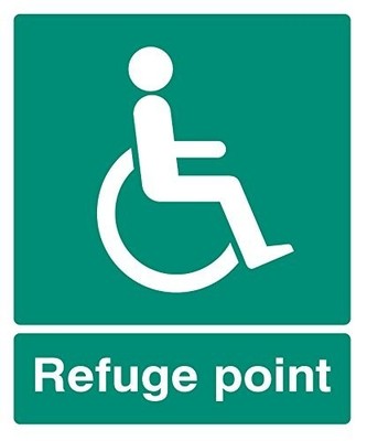 12095E Refuge Point Schild, Hartkunststoff, E: 200 mm x 150 mm