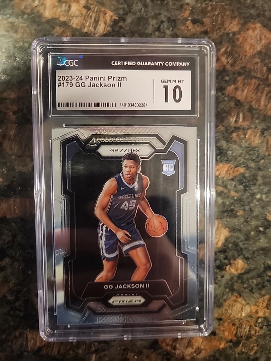 2023-24 Panini Prizm GG Jackson #179 (RC).  Gem Mt 10.