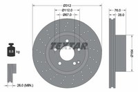 Bremsscheibe FÜR MERCEDES-BENZ S-KLASSE (W220, V220) - Textar 92099305