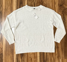 NEW Ann Taylor Pullover Sweater Size XS White Metallic Threads
