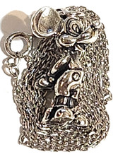 sterling silver 925 necklace Disney Mickey Mouse Pendent 16 inches