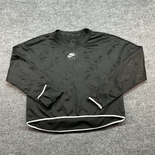 Nike Air Sweater Women s Black Medium, Low Top Graphic Swoosh Athletic Gym