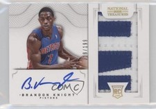 2012 National Treasures 2011 Rookies Memorabilia 19/199 Brandon Knight Auto 3c7