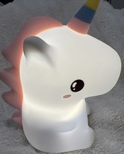 Silicone Unicorn Night Light Plays Different Songs charges w/ usbc not included 