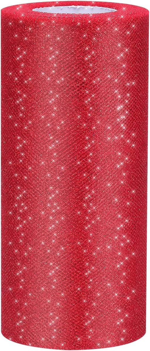 Tule stof, 15,5 cm, glitter, tule, rol, 60 cm, voor bruiloft, Kerstmis, feest, decoratie, sierband, rol, decoratiestof, decoratieband, goud