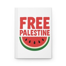 Hardcover Journal - Watermelon Free Palestine Activist Design