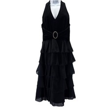 Jessica Howard Babydoll Dress Size 8 Sheer Ruffle Layered Mesh Whimsigoth Lined