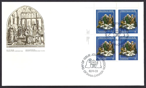 🍁Canada   #974ULpb   "CHRISTMAS  SHEPHERDS"     Brand New 1982 First Day Cover