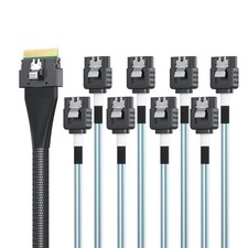 8i to 8xSATA Cable, SlimSAS SFF-8654, SAS 3.0 RAID Expansion for Servers