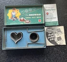 Vintage Griswold Set No 2 Heart Round Cast Iron Patty Molds Original Box 1930s