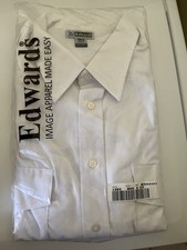 Image of Edwards Garments 1354 Ladies Essential Broadcloth Shirt Long Sleeve Sz L 35 NWT