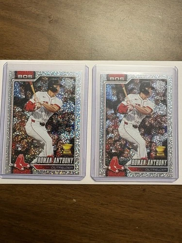 New ListingLot of 2 Roman Anthony 2026 Topps Series 1 Rookie Cards Speckle Foil Red Sox RC