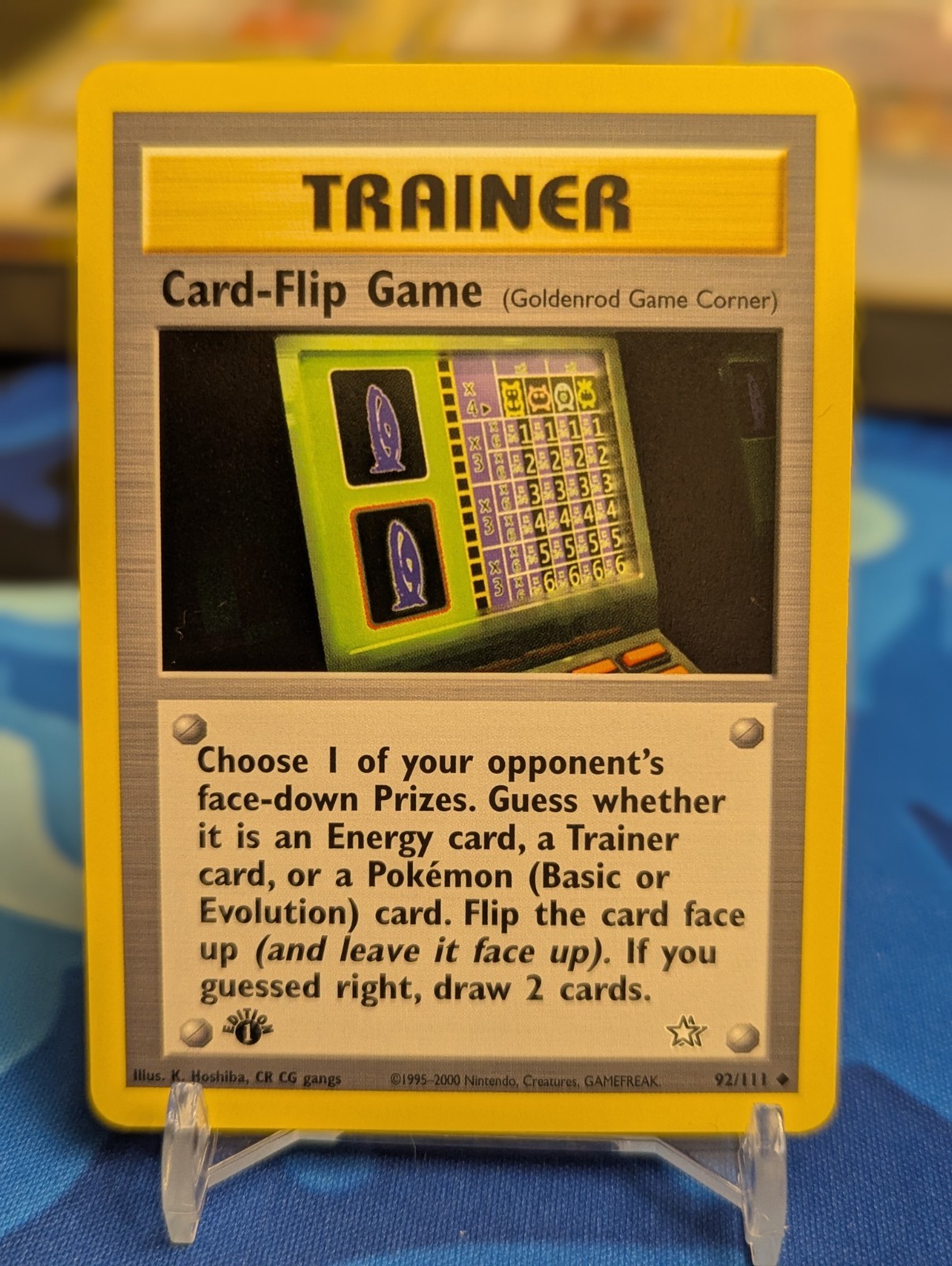Card-Flip Game- 92/111 - Uncommon 1st Edition Near Mint Neo Genesis Pokemon