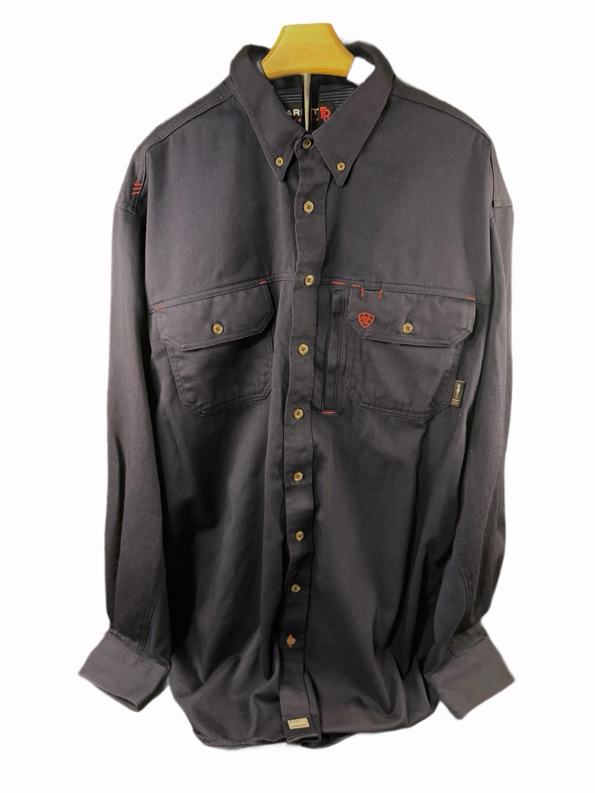 Ariat FR Western Performance Navy Vent Work Shirt… - image 2