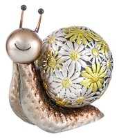 Dekofigur Gartenfigur Schnecke FrostbestäNdig 23 X 25 X 13 Cm Eisen Gelb, Dehner