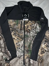 Dri Duck Snap-On Jacket Soft Shell Hunting RealTree Zip Charcoal Camo Mens Sz XL