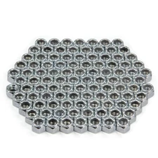 1/4"-20 Nylon Insert Hex Lock Nuts,Carbon Steel White Zinc Plated, Hex Lock Nut 