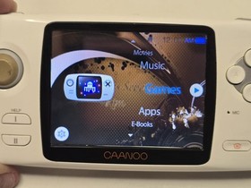 GPH CAANOO White Emulator Linux Handheld Console Very Rare WORKS W/ Cord
