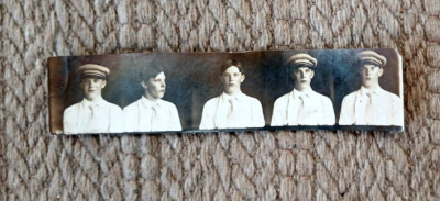 5 Arcade Photo Booth Style Photographs, Handsome Young Man Posing Wearing  Hat